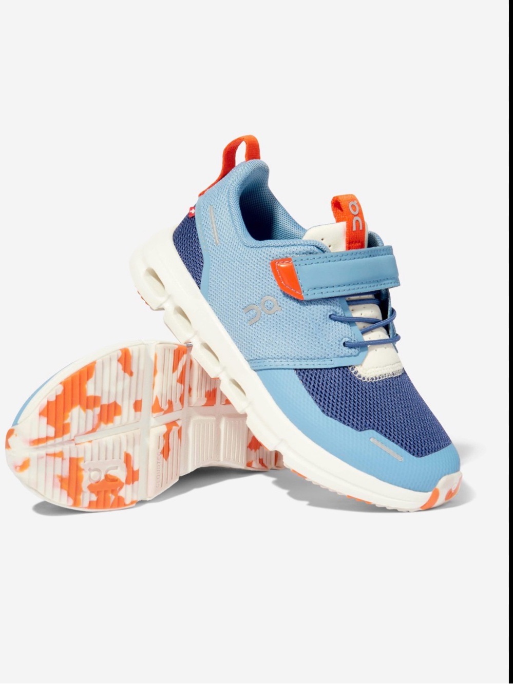 On Running Kids Blue & Orange Cloud Sneaker size 12 *Flaw